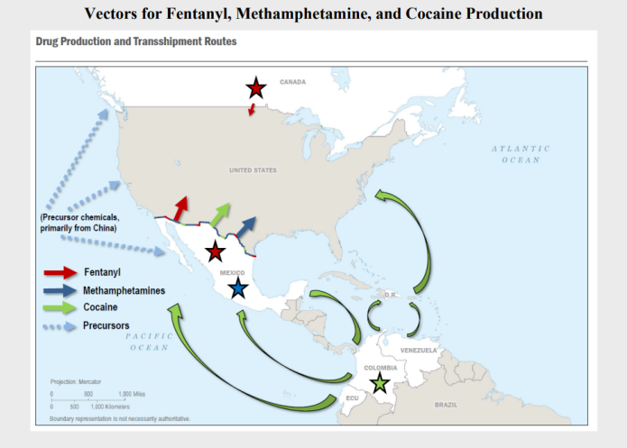 Vectores para la producción de fentanilo, metanfetamina y cocaína