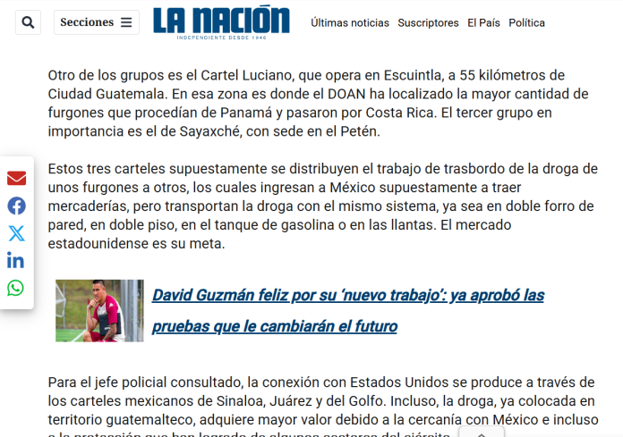 La Nación Guatemala, destino insaciable