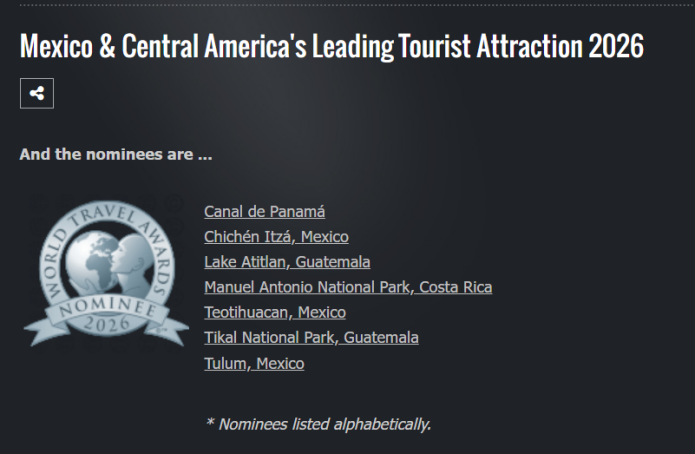 nominados mejor atracción turística