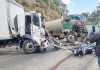 Múltiple colisión en ruta Interamericana deja heridos y complica el tránsito hacia la capital. Foto La Hora: CVB.