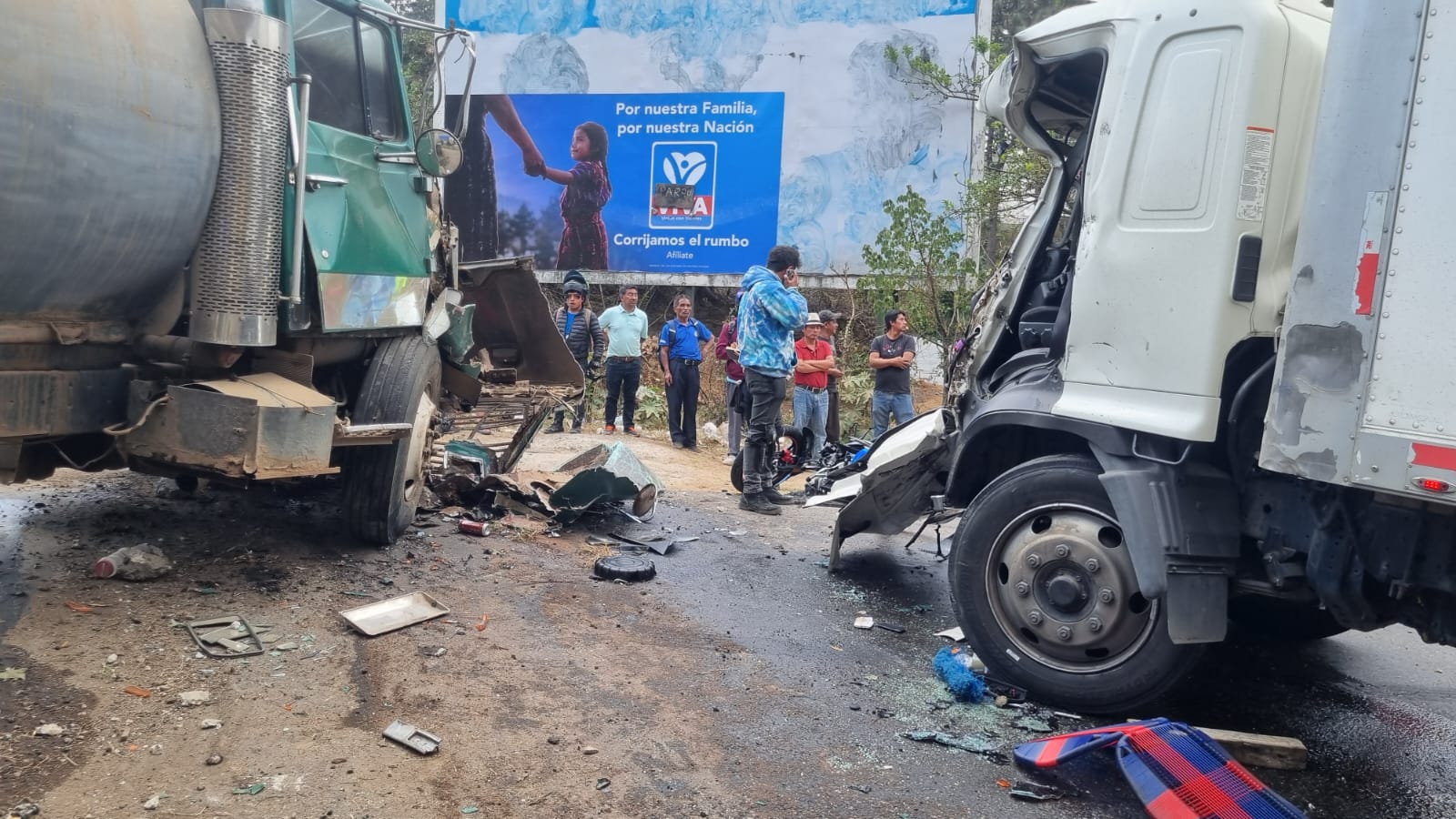Percance en ruta Interamericana. Foto La Hora: CVB.
