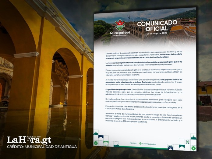 Comunicado de la Muni de Antigua por fallo CC Municipalidad de Antigua se pronuncia tras el fallo de la CC que detiene medidas urbanísticas.