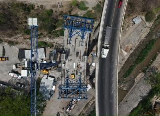 El primer puente extradosado de Guatemala avanza a un 65% en su construcción El primer puente extradosado de Guatemala avanza a un 65% en su construcción. Foto La Hora: CIV.