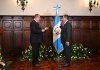 Presidente Bernardo Arévalo juramenta al nuevo fiscal mientras Porras presentaba informe de labores. Foto La Hora: SCSP