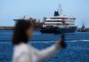 El crucero neerlandés MV Hondius se abasteció de combustible este lunes en el puerto de Granadilla de Abona (Tenerife).