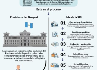En los próximos meses y con el cambio de representantes de la Junta Monetaria se procederá al cambio del presidente del Banguat y de la Superintendente de Bancos.