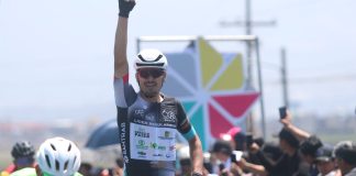 Kevin Castillo de Orgullo Paisa es el ganador de la tercera etapa de la Vuelta Bantrab 2026. Foto La Hora: Federación Deportiva Nacional de Ciclismo de Guatemala