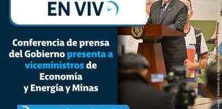 El presidente Bernardo Arévalo, los viceministros de Energía y Minas, Erwin Barrios y Elizabeth Ugalde, estarán participando en la conferencia de prensa de hoy.