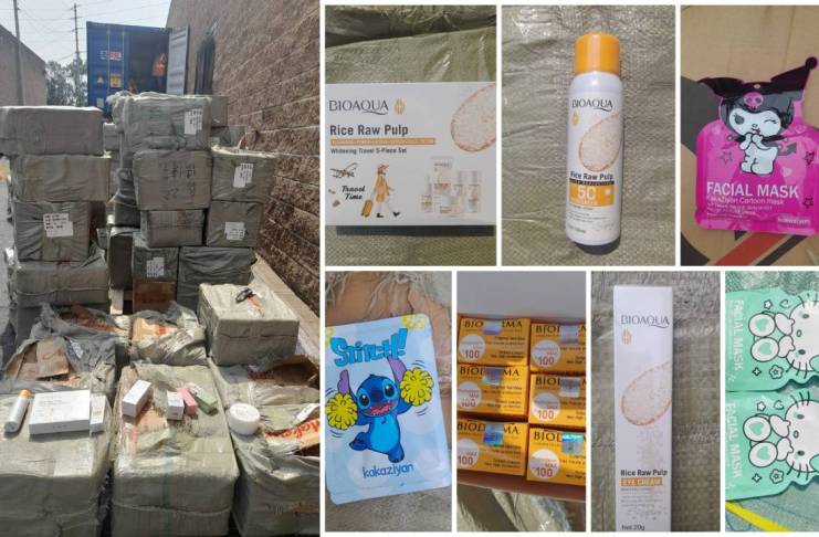 Los más de 75 mil artículos de uso personal y cosmético que habrían sido falsificados, según el MP