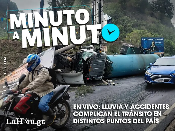 Pipa lluvia y accidentes complican el tránsito en distintos puntos del país