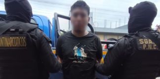 Presunto responsable de ataque armado en contra de agentes antinarcóticos. Foto La Hora: PNC SGAIA