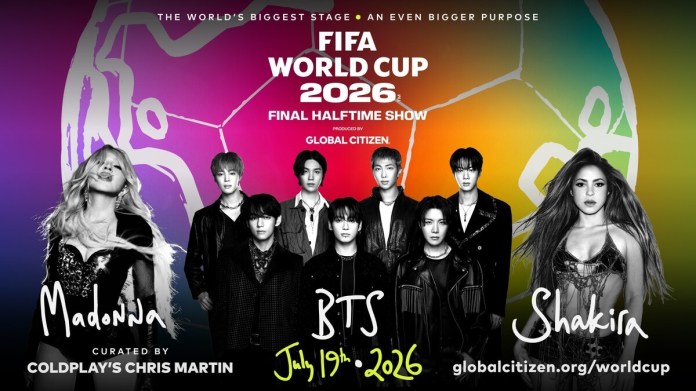 Shakira, Madonna y BTS serán los artistas invitados al show de medio tiempo de la final del Mundial 2026.