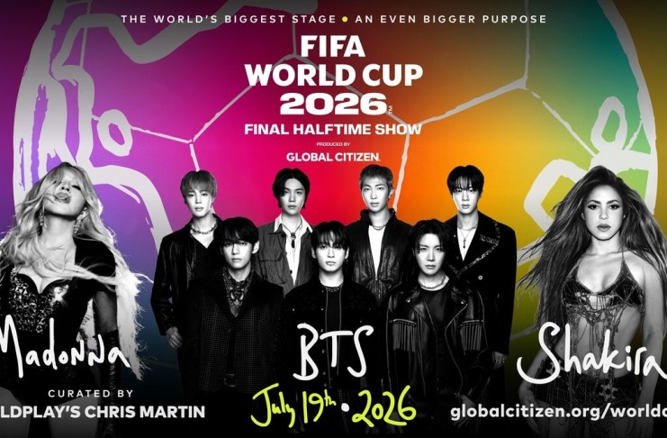 Shakira, Madonna y BTS serán los artistas invitados al show de medio tiempo de la final del Mundial 2026.