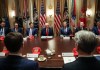 Trump dice que todavía no está «satisfecho» con el resultado de las negociaciones con Irán El presidente estadounidense afirmó esta mañana que no le convencen los avances con Irán. Foto La Hora: EFE