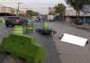 Paso complicado, persona muere en accidente de tránsito en calle Martí Autoridades limitan el paso en dos carriles en calle Martí y 10 avenida en zona 2 por accidente de tránsito. Foto: Emetra / Amilcar Montejo