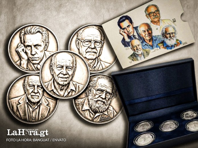 Banguat dedica monedas conmemorativas a cinco referentes del arte guatemalteco.