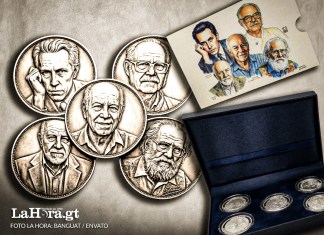 Banguat dedica monedas conmemorativas a cinco referentes del arte guatemalteco.