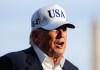 Archivo del presidente de EE. UU. Donald Trump brindando declaraciones Foto LA Hora: EFE