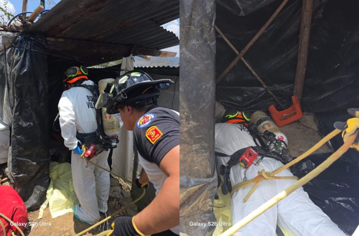 Bomberos localizan a bebé fallecido tras caer en fosa séptica en Jalapa.