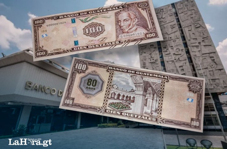 El Banguat presentó esta mañana la edición conmemorativa del billete de Q100. Foto La Hora: Jesús Ríos
