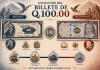 El billete de Q100 ha pasado por diferentes cambios desde hace 80 décadas. Arte La Hora: Francisco Altán.