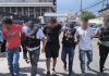 Caen tres presuntos pandilleros cuando recogían el cobro de extorsión en Palencia. Foto: PNC