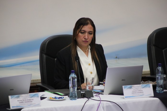 El Organismo Judicial asegura que Claudia Paredes ha sido objeto de amenazas e intimidaciones sin especificar los hechos a los cuales se refiere. Foto La Hora: Daniel Ramírez
