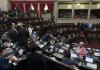 Diputados de Valor, UNE, Vamos y Cabal estuvieron presentes en la plenaria donde se aprobaría la ley contra lavado de dinero u otros activos, pero no registraban su asistencia. Foto: La Hora / José Orozco
