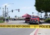 Fotografía que muestra una cinta de advertencia durante un operativo de la Policía de San Diego este lunes a cercanías de una mezquita, en el Centro Islámico de San Diego. Foto La Hora: EFE