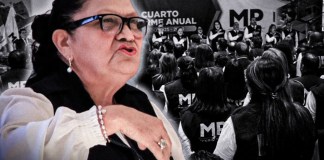 El discurso de la fiscal general, Consuelo Porras, en su informe final contrata con informes internacionales y nacionales.
