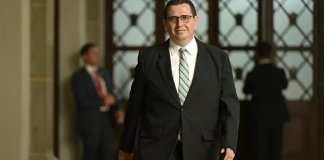 Desde tempranas horas, el nuevo fiscal general, Gabriel García Luna, se dirigió a los guatemaltecos a pocos instantes de tomar posesión del cargo. Foto La Hora: Gobierno de Guatemala