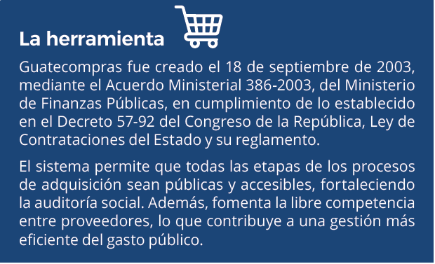 Guatecompras es el portal electrónico oficial del Estado de Guatemala donde se publican y gestionan los procesos de contratación pública.Foto La Hora: MINFIN