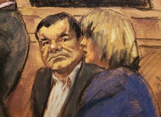 En 2019, un jurado estadounidense declaró culpable a Joaquín Guzmán por diez delitos de narcotráfico. El proceso duró casi cuatro meses y es considerado el juicio más grande. Foto La Hora: EFE
