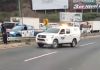 El cierre de un carril en la Interamericana con dirección a la capital ha complicado la circulación vehicular en la zona, informó Emixtra. Foto La Hora: captura de pantalla Tránsito Mixco