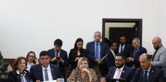 La comisión de Finanzas del Organismo Legislativo escuchó la propuesta de ampliación del presupuesto por los magistrados del TSE. Foto: Congreso de la República