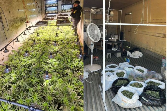 Agentes antinarcóticos de la PNC y personal del MP ubicó los contenedores en una vivienda en San Andrés Itzapa, Chimaltenango.