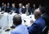 El ministro de Gobernación, Marco Antonio Villeda, informa por los argumentos presentados en la apelación para que se construya la cárcel en Izabal. Foto: Ministerio de Gobernación