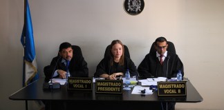 Los magistrados de la Sala Primera de Apelaciones de Mayor Riesgo tienen en sus manos la decisión de mantener la devolución de la finca vinculada a Alejandro Giammattei. Foto La Hora: Daniel Ramírez