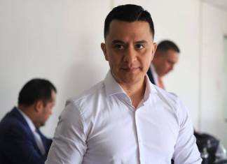El Tribunal Décimo de Sentencia Penal desarrolla el juicio contra Marvin Estuardo Alfaro Bravo, alías "Stuart", acuaso de lavado dinero. Foto La Hora: Daniel Ramírez