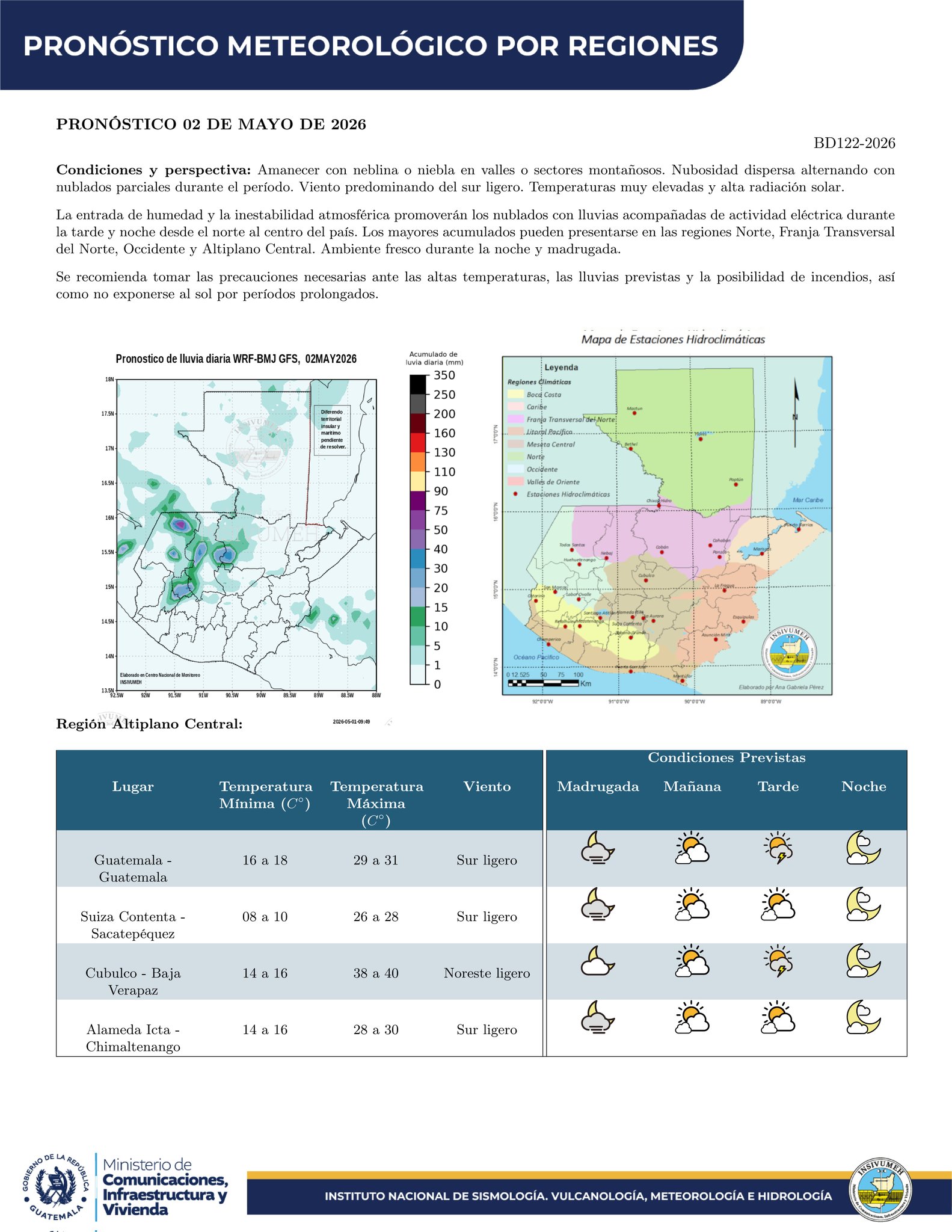 Estas son las previsiones climáticas para este 2 de mayo.