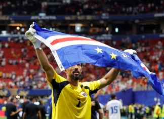 El portero de Cabo Verde, Vozinha, tras el empate a 0 ante España en el partido del grupo H del Mundial 2026. Foto La Hora: EFE