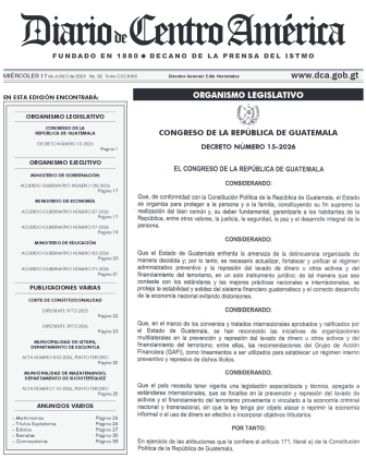 Decreto 15-2026