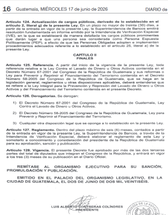 Decreto 15-2026. Foto La Hora: DCA