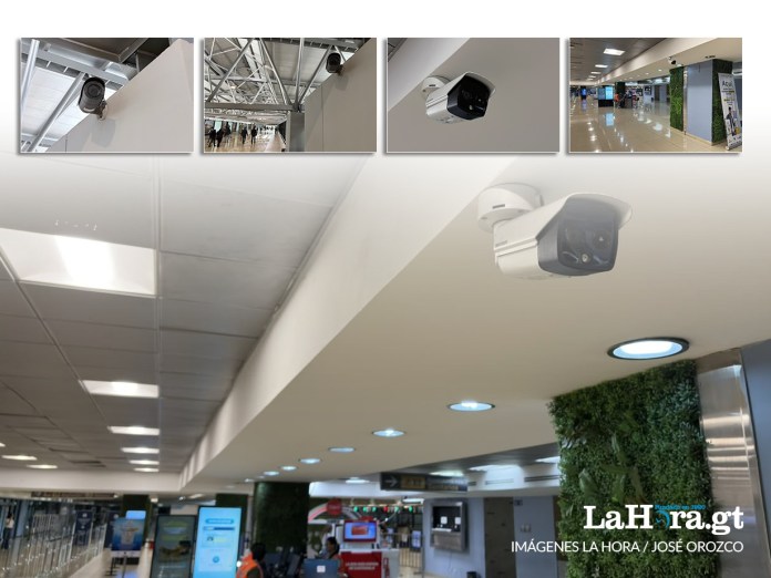 18f261c3-05cb-4f00-986d-959978c2a3bf Como parte de la modernización del Aeropuerto La Aurora, se instaló un sistema de 557 cámaras de vigilancia integradas a un nuevo centro de control de seguridad.