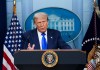 Trump dice que hay seis detenidos por actos vandálicos en el Estanque Reflectante Fotografía de archivo de Donald Trump. Foto La Hora: EFE