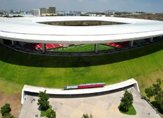 Ante el Mundial, expertos piden «medidas basadas en la naturaleza» para el calor extremo Estadio de Guadalajara, una de las sedes del Mundial 2026. Foto: EFE/ Francisco Guasco.