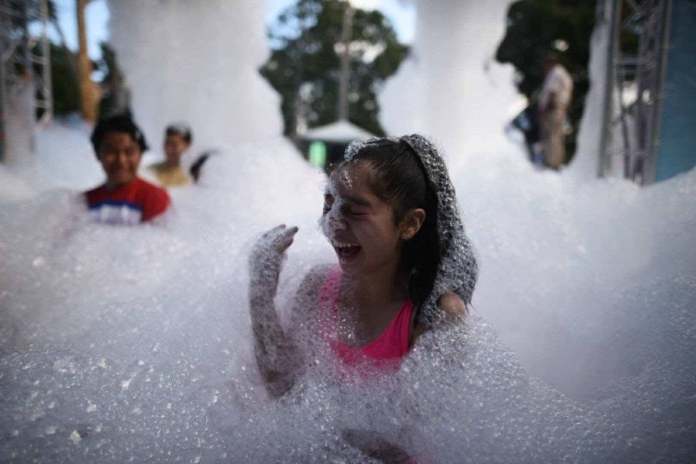 Niños participantes en la Carrera por el Zoo, en zona 13. Foto: Zoológico La Aurora.