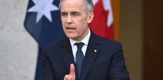Fotografía de archivo en la que se captó al primer ministro de Canadá, Mark Carney, en Camberra (Australia). Foto La Hora: EFE