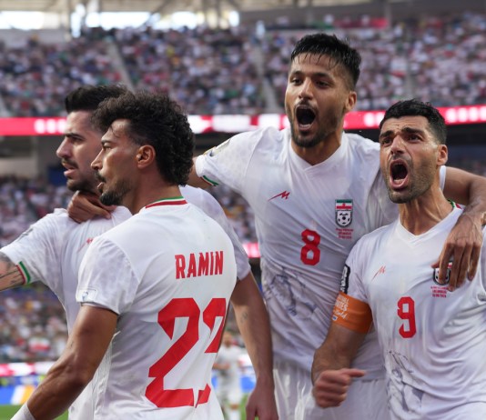 Jugadores de la selección de Irán celebran un gol durante un partido del grupo G del Mundial de la FIFA 2026. Foto La Hora: EFE/ Omar Alonso