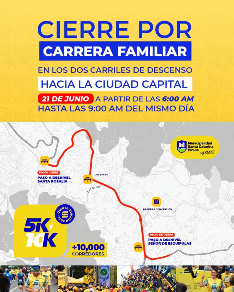 La municipalidad de Santa Catarina Pinula dio detalles de la carrera familiar. 